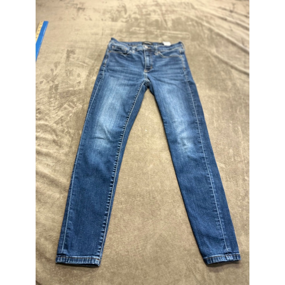 Banana Republic Premium Denim Skinny Fit Jeans Women 27 Medium Wash Blue Stretch